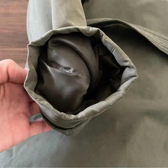 DKNY Parka Fur Trim Hooded, zippered Belted Warm Jacket - Picture 10 of 10